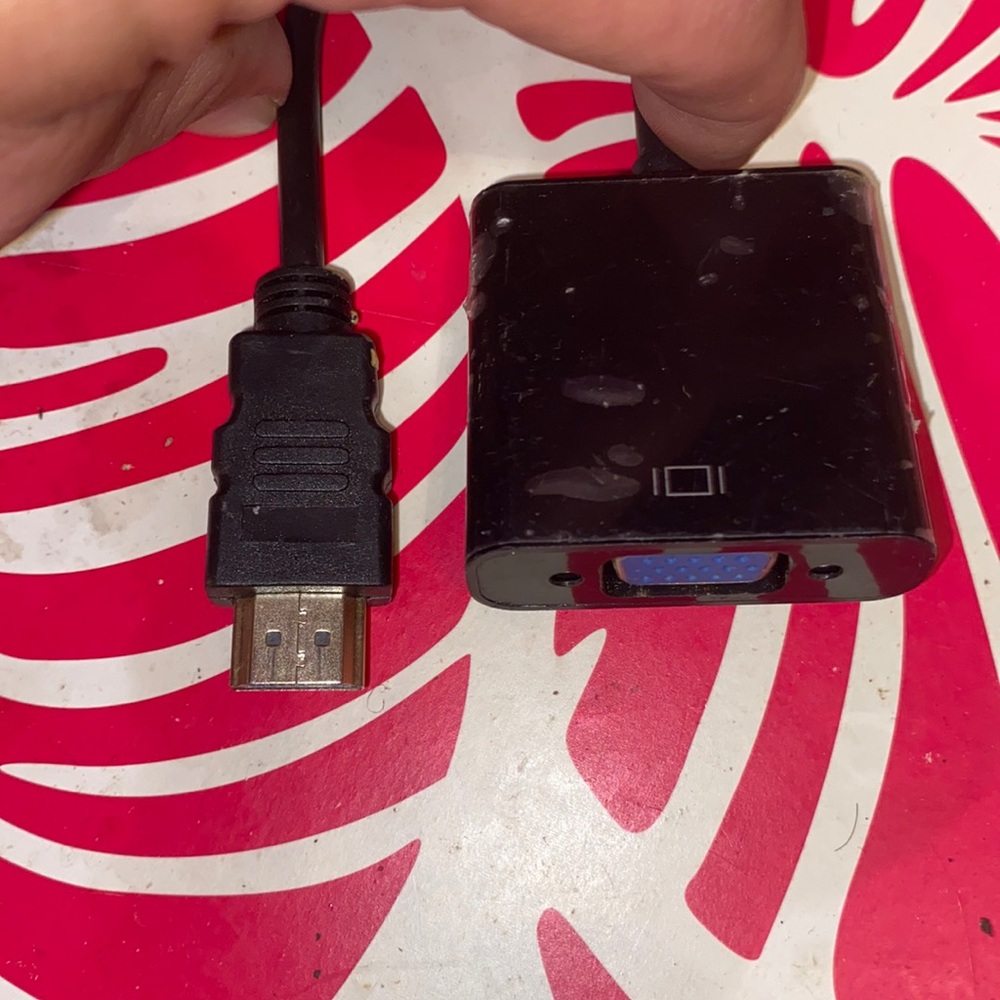 HDMI to VGA adapter still has wrapper on it computer DVR PVR video cable